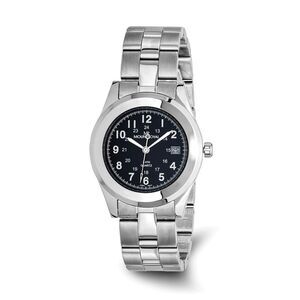 Mountroyal Mens Stainless Steel Black Dial Sport Watch